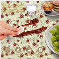 thumbnail image 5 of Pioneer Flower Floral Print Pattern Round Tablecloth 60"x60", Wrinkle Resistant Wipeable Table Cover for Kitchen Dining Room Picnic Patio and Party, 5 of 5