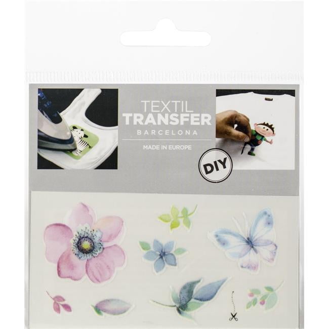 Textil Transfer Fabric IronOns 2"X4"Floral Design