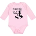 thumbnail image 3 of Inktastic I'd Rather Be in Paris- shopping and travel Girls Long Sleeve Baby Bodysuit, 3 of 5