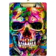 thumbnail image 1 of FMSHPON 3D Skull Skeleton Clipboard Hardboard Wood Nursing Clip Board and Pull for Standard A4 Letter 13x9 inches, 1 of 7