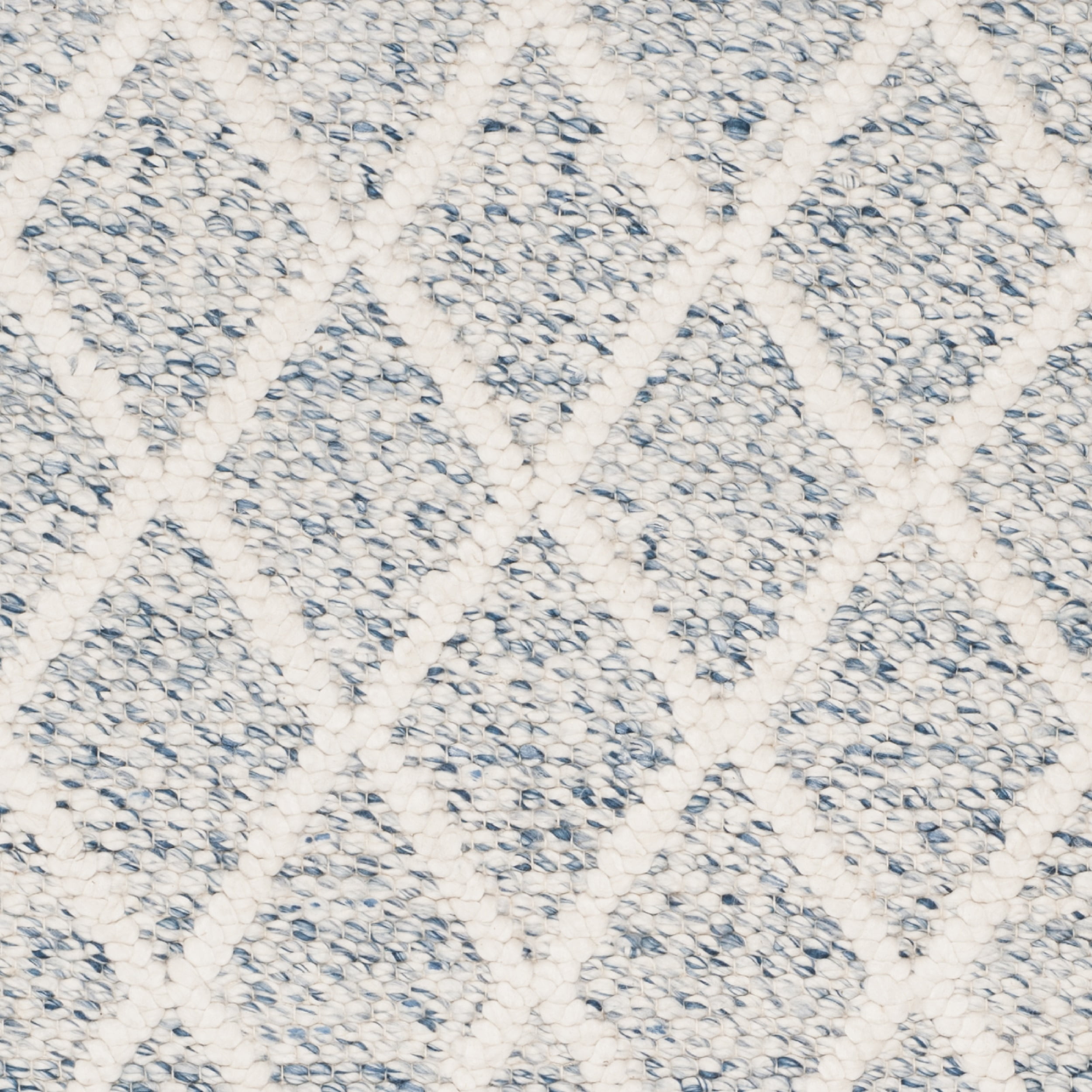 SAFAVIEH Natura Olgica Geometric Diamonds Area Rug, Ivory/Blue, 5' x 8'