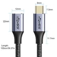 thumbnail image 4 of SIEYIO USB C Extension Cable Female to Male TypeC USB3.2 Gen2 100W Fast Charging Extenders Cord for Laptops Tablets, 4 of 12