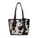 thumbnail image 2 of Bolso de hombro de cuero PU con estampado retro para mujer, bolsos de cubo informales (vaca) Tmvgtek Para estrenar, 2 of 9