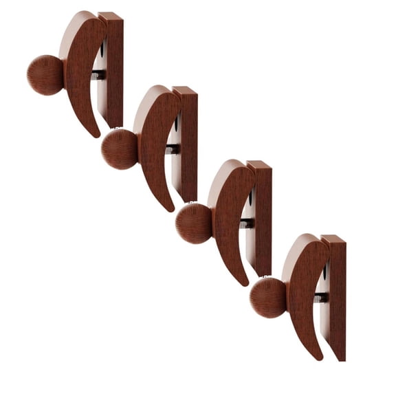 Tapestry Hangers,Blanket Display Hooks,Small Quilt Hangers for Wall Hangings,Blanket Hanger Clamps,Solid Walnut Wood Tapestry Wall Hangers Quilt Hangers,Wooden Wall Clips for Hanging,Brown*4