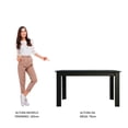 thumbnail image 3 of Mesa de Comedor Madesa Rectangular con Tablero de Madera 5231 Negro, 3 of 8