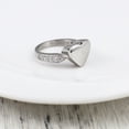 thumbnail image 5 of Heart Rhinestone Inlay Tiny Cremation Urn Ring Jewelry Stainless Steel Memorial Keepsake Ring Ashes Holder Waterproof Ash Ring Container with Free Funnel Kit and Velvet Jewelry Box - Size 8, 5 of 7