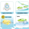 thumbnail image 4 of sixwipe Bath Toys for  6-12 Months+, Swimming Ducks Amphibious Dinghy Bath Toys for Toddlers 1-3,  No Hole Animal Floating Pool Toys, Fishing Net Watering Can  Bathtub Water Toys, 4 of 7