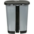 Hefty Textured StepOn Trash Can With Lid Lock And Bottom Cap, 7Gallon