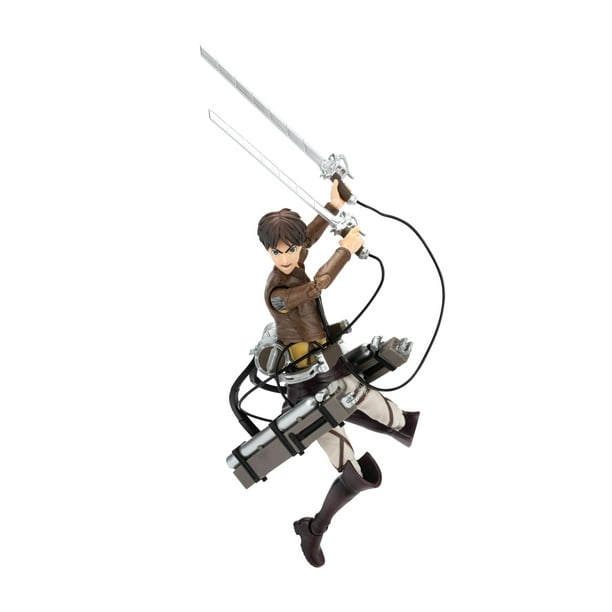 Total Anime Eren Jaeger - 6.5-Inch Scale Figure with Swappable Faceplates, Alternate Hands, and Weapon