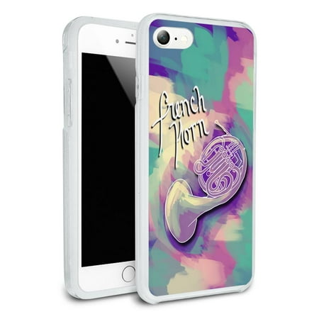 French Hybrid (French Horn - Musical Instrument Music Brass Protective Slim Hybrid Rubber Bumper Case for Apple iPhone)