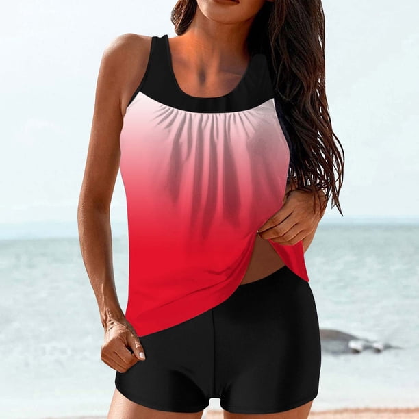 Trajes de baño para mujer Traje de baño conservador de dos piezas con estampado de moda y cintura alta para mujer Trajes de baño para mujer Trajes de baño para mujer Traje de baño para mujer Trajes de