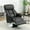 Black-A, variant on Spaco Faux Leather Manual Recliner, Lounge Chair with and Footrest, Adjustable Swivel Chair with Wrapped Wood Base for Indoor as Living Room, Black