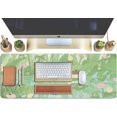 thumbnail image 4 of Cute Green Plant Floral Desk Mat Anime Frog Mouse Pad XL Kawaii Japanese Large PC Gaming Mousepads Computer Keyboard and Mouse Mat for Women Office Gamer Girl Desk Decor Desk Pad 31.5x11.8 in, 4 of 6
