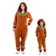 thumbnail image 2 of Mono de franela para niño y adulto con diseño de hombre de jengibre navideño, disfraz de cosplay para fiesta navideña, mono cálido acolchado, regalo de Navidad, 2 of 5
