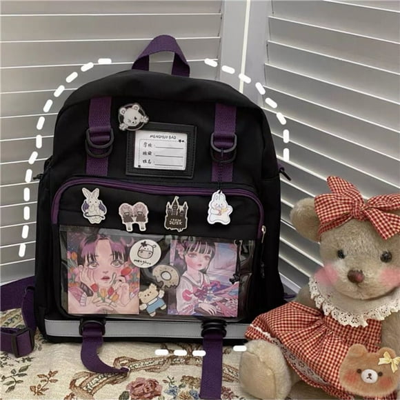 Japanese High School Student Backpack Itabag Transparent Pocket Ita Backpack Harajuku School Bags Crossbody Bags Women Mochilas