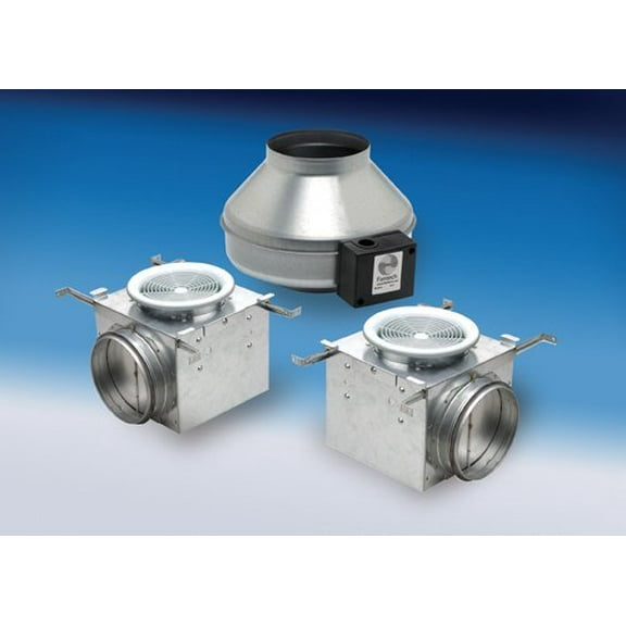 Fantech PB370-2 Inline Exhaust Fan, 360 CFMBathroom Kit, Dual Grille - for 6" & 8" Duct CA2