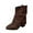 Brown, variant on Black Booties TKYCMSUAKI Women Mid-Calf Boots Chunky Heel Fold Over Riding Boots Western Mid Calf Pointed Toe Fashion Cowgirl Boots Pull On Boots