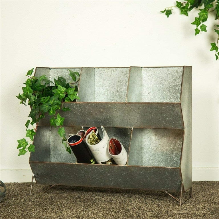 Galvanized 6-Bin Home Storage Organizer Galvanized 6-Bin Home Storage Organizer