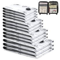 Cubepoint 13 Bags Thick Vacuum Storage Bags, Reusable 3 Jumbo 3 Large 3 Medium 4 Small Vacuum Seal Bags, Travel Vacuum Bags for Clothing, Comforters, Blankets