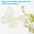thumbnail image 4 of Uxcell 10Pcs Aplique de Encaje de Mariposa Bordado, Parche de Hierro de Mariposa de 2"x2.4" con Apliques de Organza de Doble Capa para Ropa, Vestidos de Boda, Manualidades de Ropa, Beige, 4 of 5