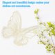 thumbnail image 4 of Uxcell 10Pcs Aplique de Encaje de Mariposa Bordado, Parche de Hierro de Mariposa de 2"x2.4" con Apliques de Organza de Doble Capa para Ropa, Vestidos de Boda, Manualidades de Ropa, Beige, 4 of 5