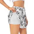 thumbnail image 3 of Lsque Retro Rooster Printed Women's Running Shorts with Liner Pockets,Elastic Quick Dry Workout Athletic Gym Yoga Shorts,Womens High Waist Shorts-Medium, 3 of 9
