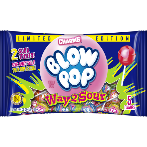 Charms Way 2 Sour Blow Pop Lollipops 10.4oz. Bag