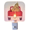 thumbnail image 2 of Red Pickup Truck with Christmas Tree Holiday Night Light Electric, 2 of 2