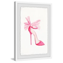 Pink High Heels Framed Painting Print