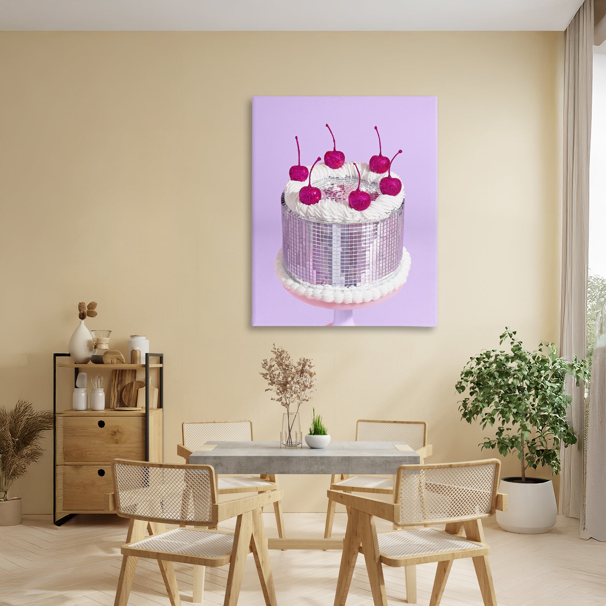 Stupell Industries Gleaming Disco Cake Canvas Wall Art, design by LISH Creative