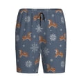 thumbnail image 6 of Daiia Squirrel And Snowflakes Mens Woven Stretch Pajama Short,Short Pajama Pants-Small, 6 of 7