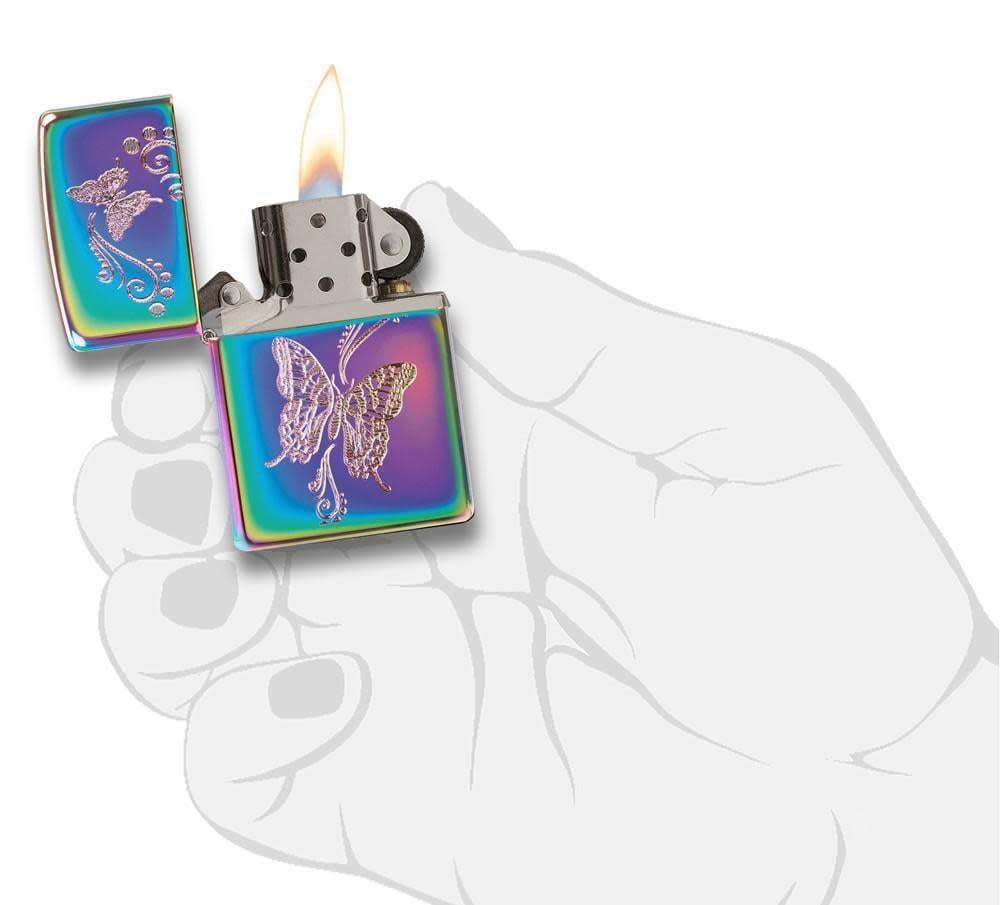 Zippo Butterflies Multi Color Pocket Lighter