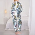 thumbnail image 6 of Wukai Flowers and Butterflies Print Women's Pajama Set - Soft Long Sleeve Sleepwear for Comfort and Style-X-Large, 6 of 9