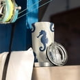 thumbnail image 3 of 20 Oz Ocean Seahorse Coffee Tumbler Double Wall Insulated Stainless Steel Water Bottle | Metal Reusable Thermoses Flask with Cup Cap | Leak & Sweat Proof with Anti-Dust Lid, 3 of 7