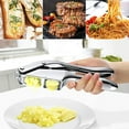 thumbnail image 3 of Garlic Press Effortless Convenient Anti-Slip Handle Stainless Steel Ginger Garlic Crusher for Home Kitchen-Silver, 3 of 8