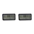 thumbnail image 2 of QualitChoice Clock Simple Style LCD Thermometer Hygrometer Smart Temperature Black White Clocks Snooze Mode Large Screen Black 2Set, 2 of 6
