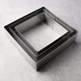 thumbnail image 3 of OUSITAID 3pcs Mousse Rings Set Stainless Steel Square Tiramisu Cake Mold Cheese Cutter Pastry Mould Baking Tool, 3 of 5