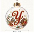 thumbnail image 7 of PLPPYFS Light Up Christmas Ornament, Christmas Holiday Letter Acrylic Ball with Warm LED, Mini Holiday Christmas Tree Hanging Decoration with Letter Scene Lighted for Window Xmas, 7 of 7