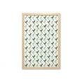 thumbnail image 1 of Bird Wall Art with Frame, Continuous Pattern of Colorful Hummingbirds, Printed Fabric Poster for Bathroom Living Room, 23" x 35", Ivory Dark Seafoam, by Ambesonne, 1 of 2