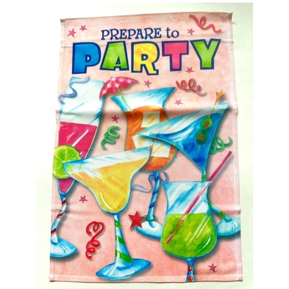 Garden Accents Banner Flag: Prepare To Party 12"x18"