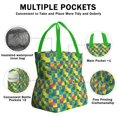 thumbnail image 3 of Colorful Cartoon Dinosaurs FlyingReptiles Pattern Drawstring Lunch Bag Women - Drawstring Lunch Bag Insulated for Work Office - Stain-Resistant Large Lunchbags for Women with Multi-Pockets, 3 of 6