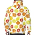 thumbnail image 7 of Lsque Lemon Orange Pattern Casual Men's Hoodie,Hooded Sweatshirt with Kangaroo Pocket,Pullover Hoodie-X-Large, 7 of 7