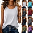 thumbnail image 6 of Diufon Tank Tops for Women Summer Casual Sleeveless V Neck Shirts Trendy Solid Color Basic Loose Tee Blouses, 6 of 6