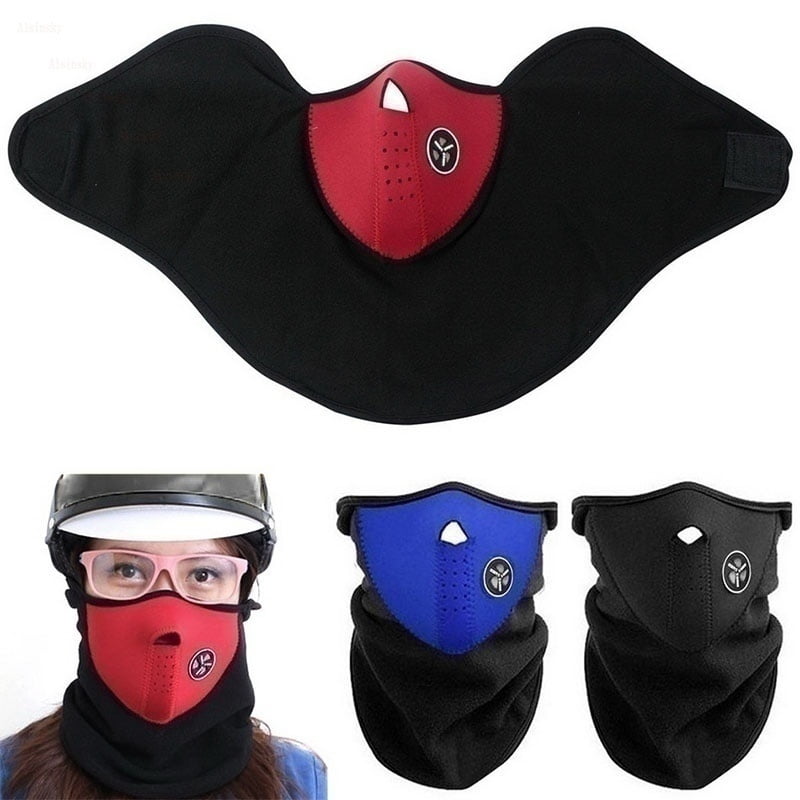 Windproof Half Face Mask, Unisex Winter Warm Dustproof & Windproof Fleece Neck Warm Ski Face Mask with Air Holes for... by