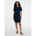 thumbnail image 3 of Time and Tru Women's Cotton T-Shirt Dress with Short Sleeves, Sizes XS-XXXL, 3 of 6