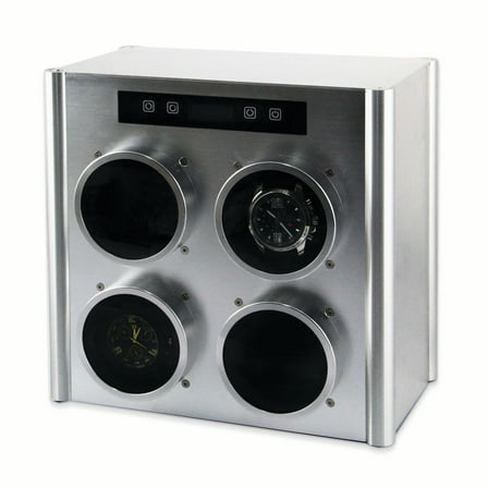 Rotations Silver-tone Metal Quad Watch Winder GM8468