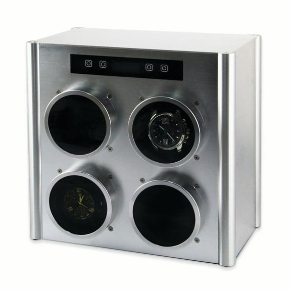 Rotations Silver-tone Metal Quad Watch Winder GM8468
