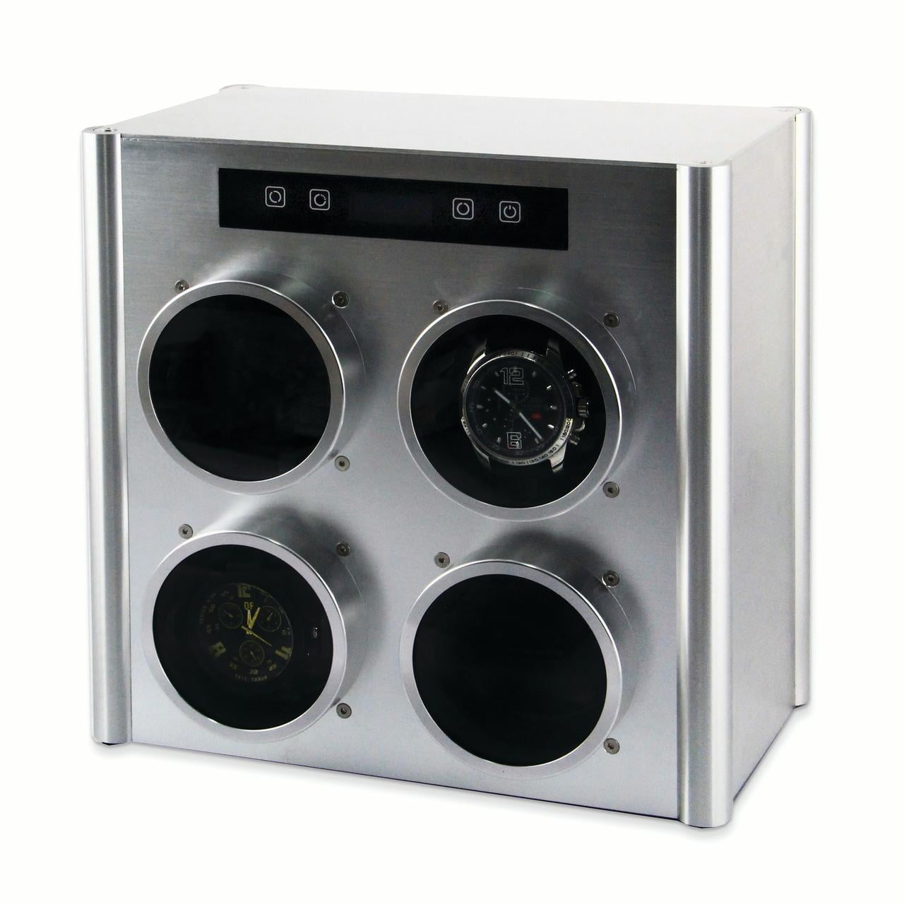 Rotations Silver-tone Metal Quad Watch Winder GM8468