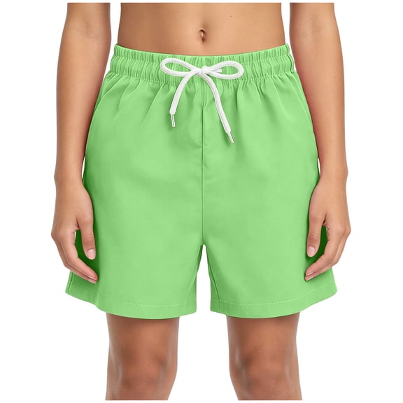 Mnyotv Summer Beach Shorts Kids Boys Athletic Short Casual Drawstring High Waisted Sweatshorts Size 7-8 Years