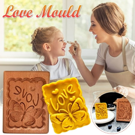 

Kitchen gadgets kitchen Wooden Cookie Mould 3D Baking Mould Cookie Die Cutting Machine Conical Plant Model Cookie Wooden Gingerbread For Halloween Thanksgiving Christmas Kitchen DIY Fragarn
